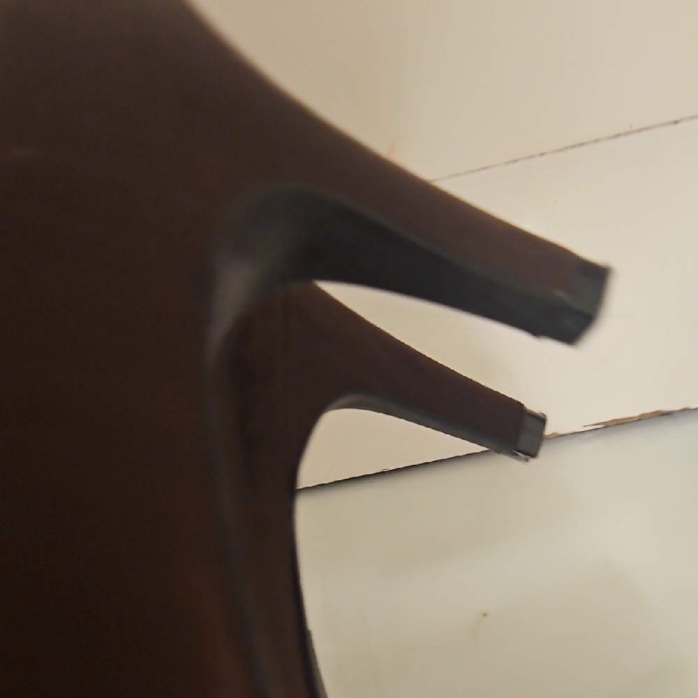 Dark Brown Suade Heels - Picture 5 of 6